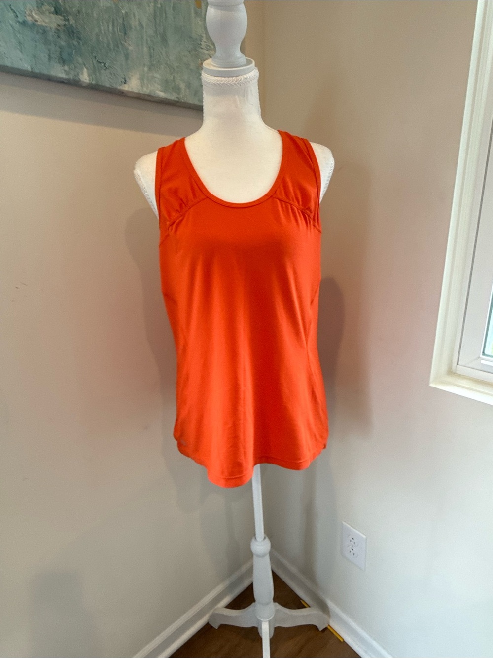 Athleta Bright Orange Scoop Neck Performance Tank